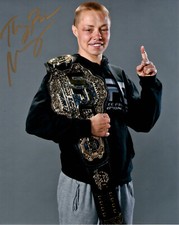 UFC Fighting Champ Rose Thug Rose Namajunas Signed Autographed 8x10 Photo COA -F