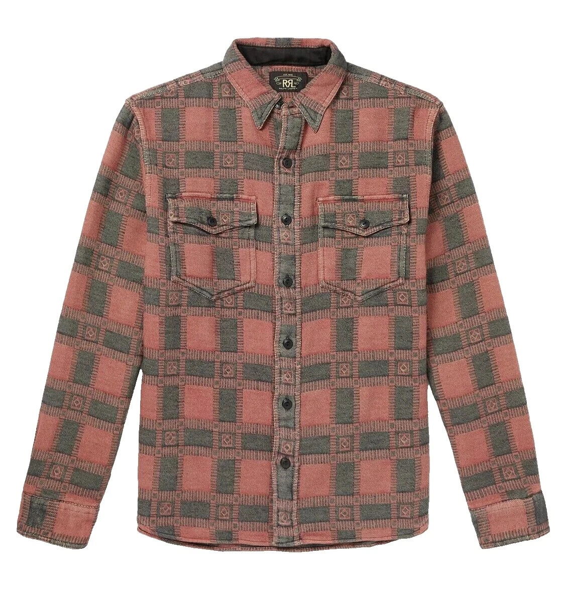 RRL camisas negras para hombres