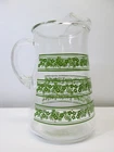 Vintage LIBBEY 64oz Glass Spring Blossom Crazy Daisy 9.25" Water Serving Pitcher