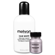 MEHRON WHITE SILVER LIQUID HAIR COLOR COLORING OLD AGE AGING STAGE MAKE UP