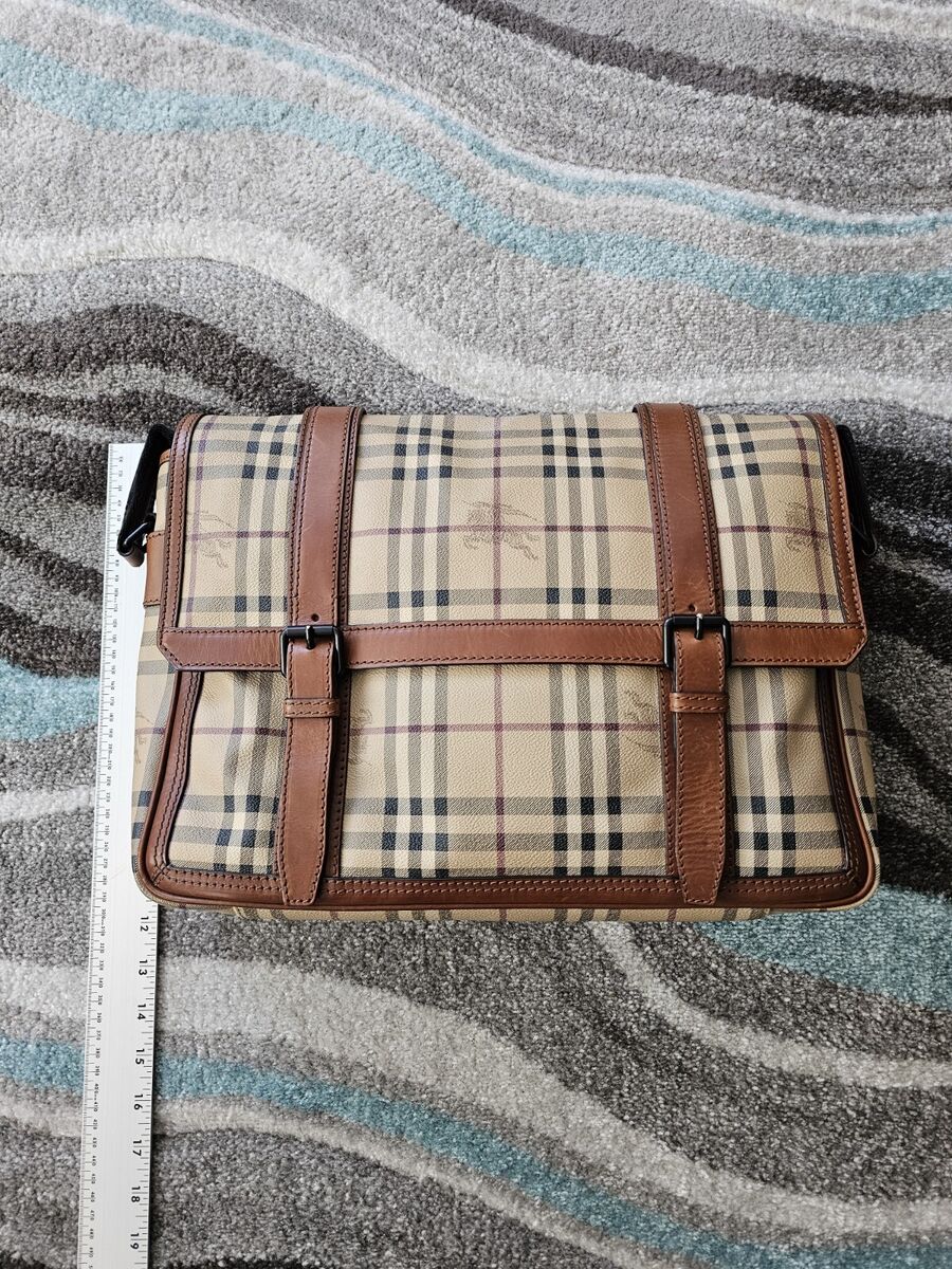 ★【BURBERRY】 ナイロン バケットバッグ 80905731★ Burberry Haymarket Shoulder Briefcase Messenger Bag Canvas
