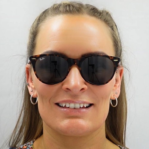Ray-Ban Gafas de Sol Wayfarer II Rb2185 902/31 Carey Verde Clásico - Imagen 5 de 8