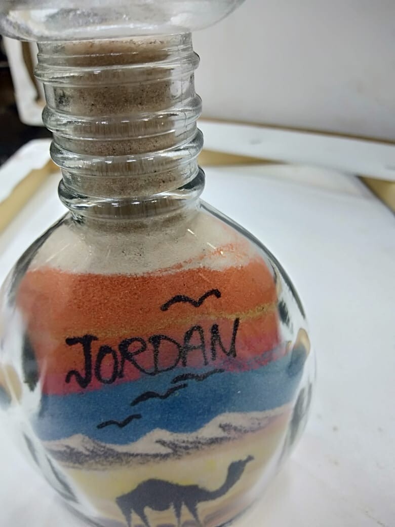 Traditional Sand Art Jordan souvenir Sand Bottle Art,(Add Your Own
