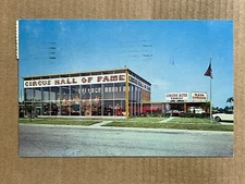 Postcard Sarasota FL Florida Circus Hall Of Fame Vintage Roadside PC