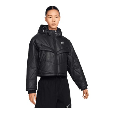 New Nike Therma-Fit Clash Icon Hoodie Jacket Black Women s Size 2XL DQ7149-010