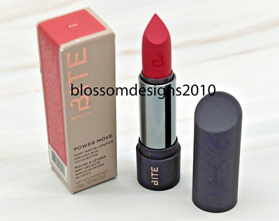 BITE BEAUTY Power Move Soft Matte Lipstick Fig Full Size NIB HTF 0.14 oz