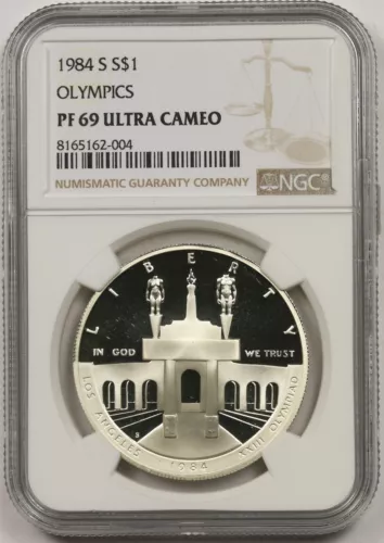 1984-S Olympics Coliseum $1 NGC PF 69 UCAM Modern Commemorative Silver Dollar