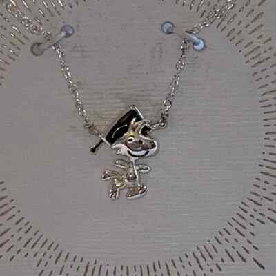 Unwritten Peanuts Silver Plated Woodstock Graduation Pendant Necklace New 