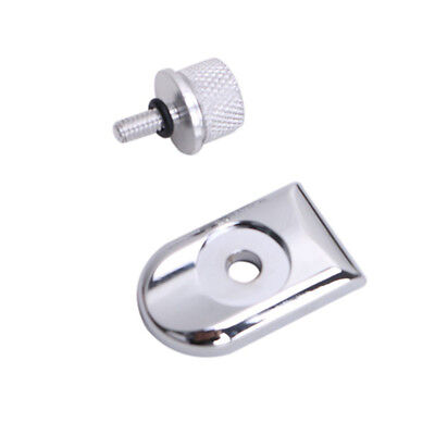Silver Motorcycle Seat Bolt Tab Screw Mount Knob Cover Fit For Harley 1/4-20" #K