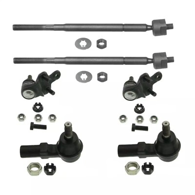 6 PC Front Left & Right Lower Ball Joints Tie Rod Ends For 98-03 Toyota Sienna