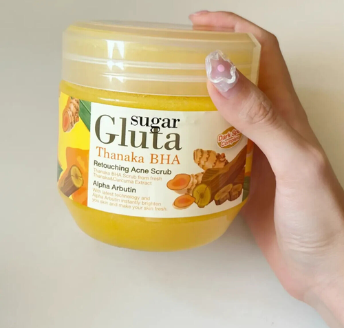2x SUGAR GLUTA Thanaka BHA Body Scrub Brightening Fine salt cleanses skin 700g - Picture 5 of 6