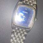 Geneva Blue Face Silver Tone Watch Works — photo 4