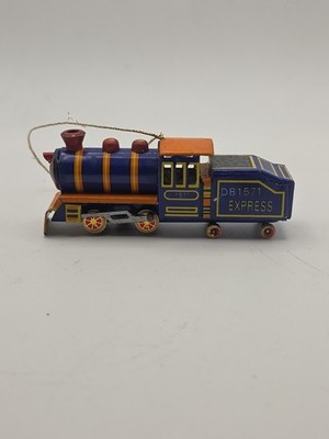 Vintage DB 1571 Locomotive Engine Train Express Germany Tin Christmas Ornament