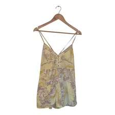 SANDWICH EMBROIDERED Cotton Vest Top Button Detail Womens