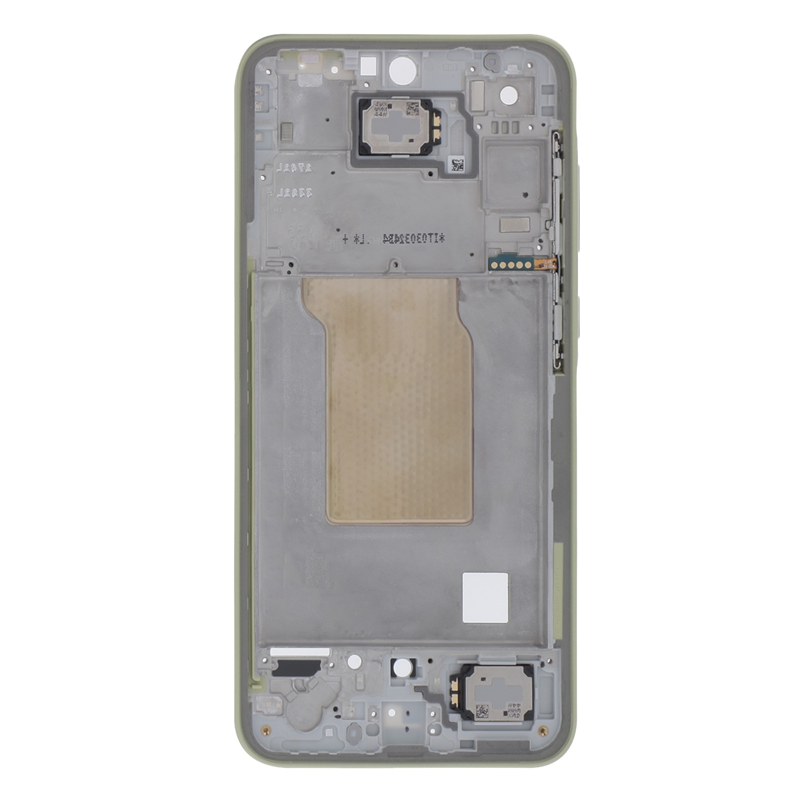 Coque de remplacement Galaxy A35 5G Service Pack jaune pour réparer un dos thermique fissuré