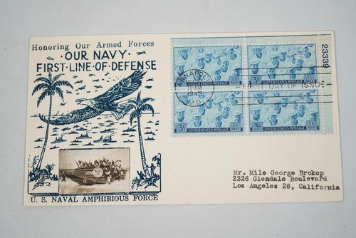 USA 1945 SAMMLUNG VON 30 CROSBY MARINE ACADEMY ERSTTAGSBRIEFEN - Bild 11 von 24