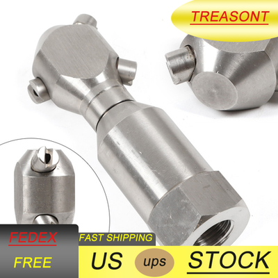 #ad #ad 1 2quot; Rotating Jetter Head Rotary Nozzle Pressure Washer Hose Cleaner Drain Sewer $49.02