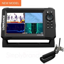 Lowrance Eagle 7 Fishfinder/ Chartplotter with SplitShot HD Transducer│Basemap