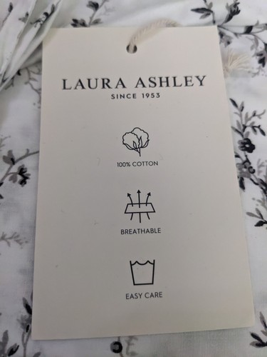 Laura Ashley komplettes Bettwäsche-Set "Sara's Sprig" 4-teilig Cottage weiß schwarz - Bild 3 von 5