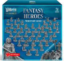 Classic Heroes - Mercenary Guild - 51 Paintable Characters for DND Miniatures Bu