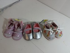 Baby Girl Shoes Lot 0-3M Carter s Child Of Mine First Steps Pink Silver Floraln