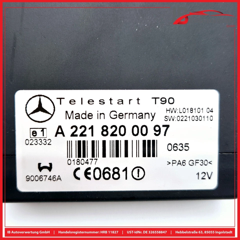Steuergerät Standheizung Telestart T90 A2218200097 MERCEDES-BENZ S500 W221 - Bild 4 von 4