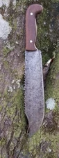 Hand Made Sawback Bowie Machete Made From Bandsaw Blade