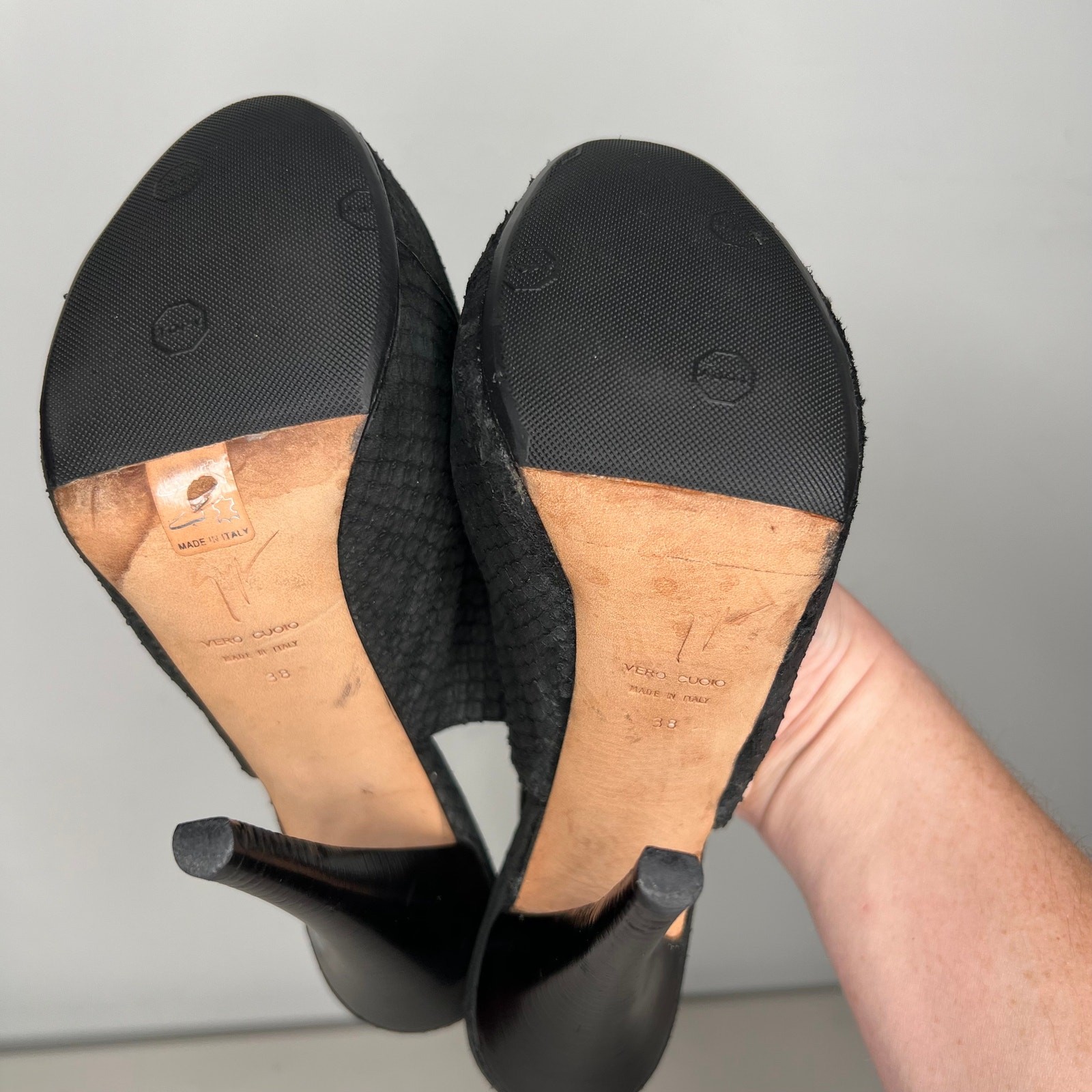 Giuseppe Zanotti Black Python Platform Pump Size … - image 5