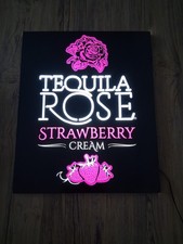 tequila rose light up sign home bar pub