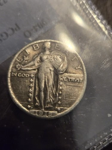 1919 D Standing Liberty Quarter Key Date 90% Silver Coin Rare