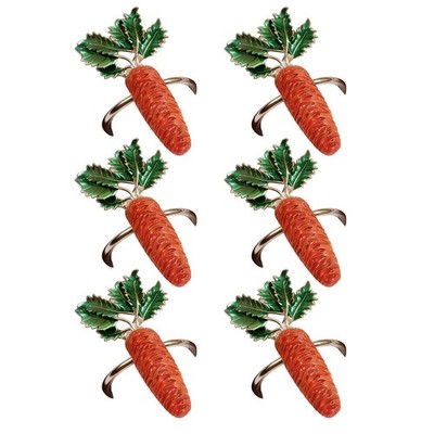 Legierung Ostern Karotte Serviettenringe 6er Set für Urlaub Tisch Gedeck und Veranstaltungen