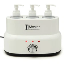 NEW! 3 BOTTLE MASSAGE OIL/LOTION WARMER WITH VARIABLE HEAT TEMPERATURE SETTINGS