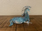 Vintage Murano Glass Horse w/Sticker ‘foglio d’argento’ Silver Leaf