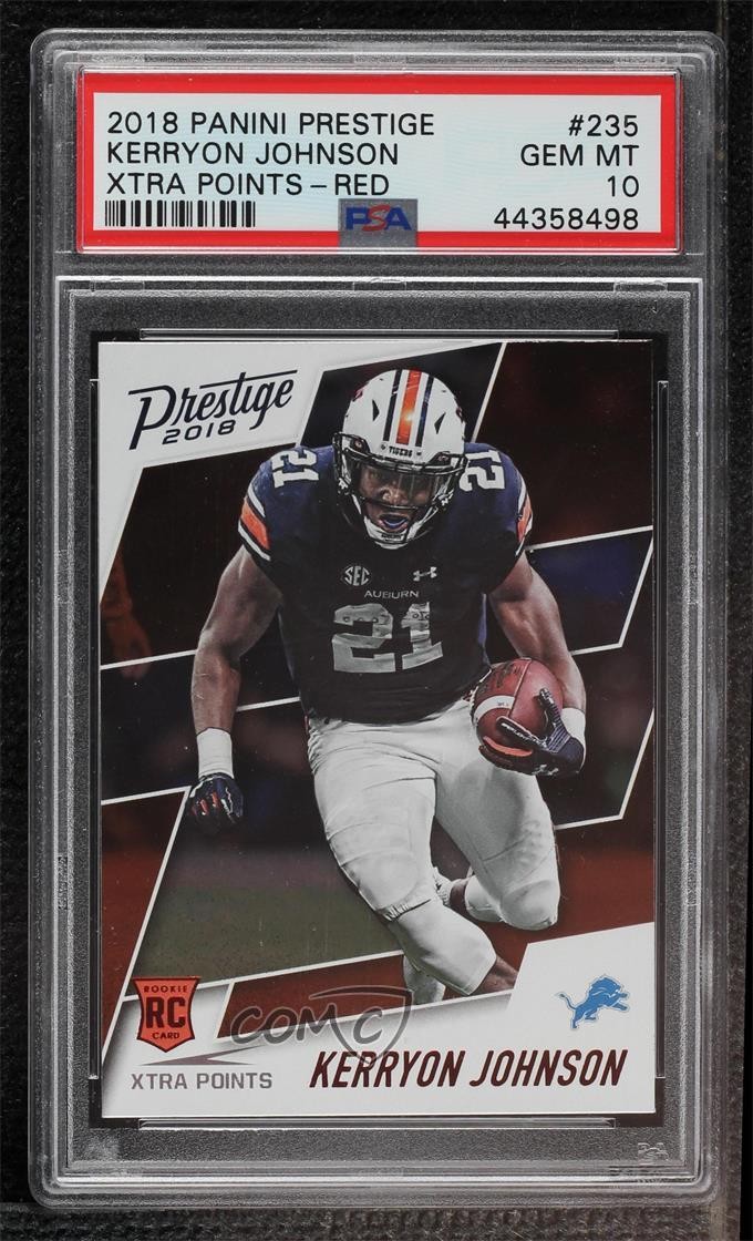 Kerryon Johnson Panini Prestige #235 Red Xtra Points