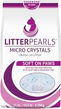 Litter Pearls Micro Crystals Unscented Non-Clumping Crystal Cat Litter with O...