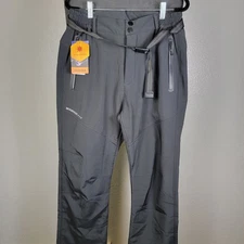 Moerdeng Men's Soft Shell Water Proof Outdoor Wear Pants Dark Grey Size M