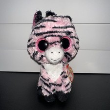 Ty Beanie Boos - ZOEY the Pink  Black Zebra 6" NEW MWMTs Stuffed Animal Toy