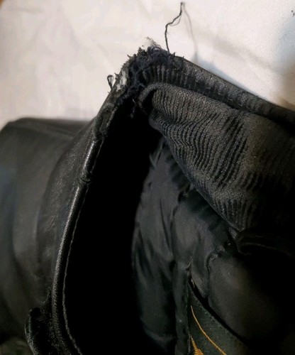 Vintage Yamaha Leather Jacket Black Padded Racer Motorcycle Biker Size 42/Mens M - Picture 3 of 19