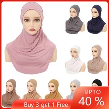 One Piece Women Muslim Hijab Inner Hat Unnerscarf Amira Ninja Head Cover Caps