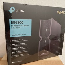 New Sealed TP-Link Archer BE9300 Tri-Band WiFi 7 9.2Gbps Wireless Router Black