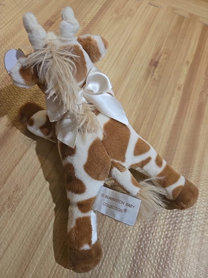 Bearington Colección Bebé Peluche Jirafa Sonajero Lindo Bebé Regalo Marrón y Beige Foto 4 de 4