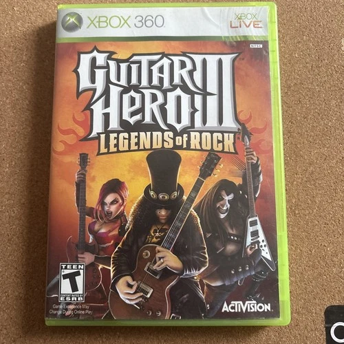 Guitar Hero 3 III Legends of Rock (Microsoft Xbox 360, 2007) With Manual TESTED