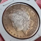 Awesome 1980-S Morgan Silver Dollar Gold Toned BU Gem