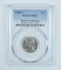 1949-S Jefferson Nickel Boston Collection MS65 PCGS Blue Label *7471 — photo 1