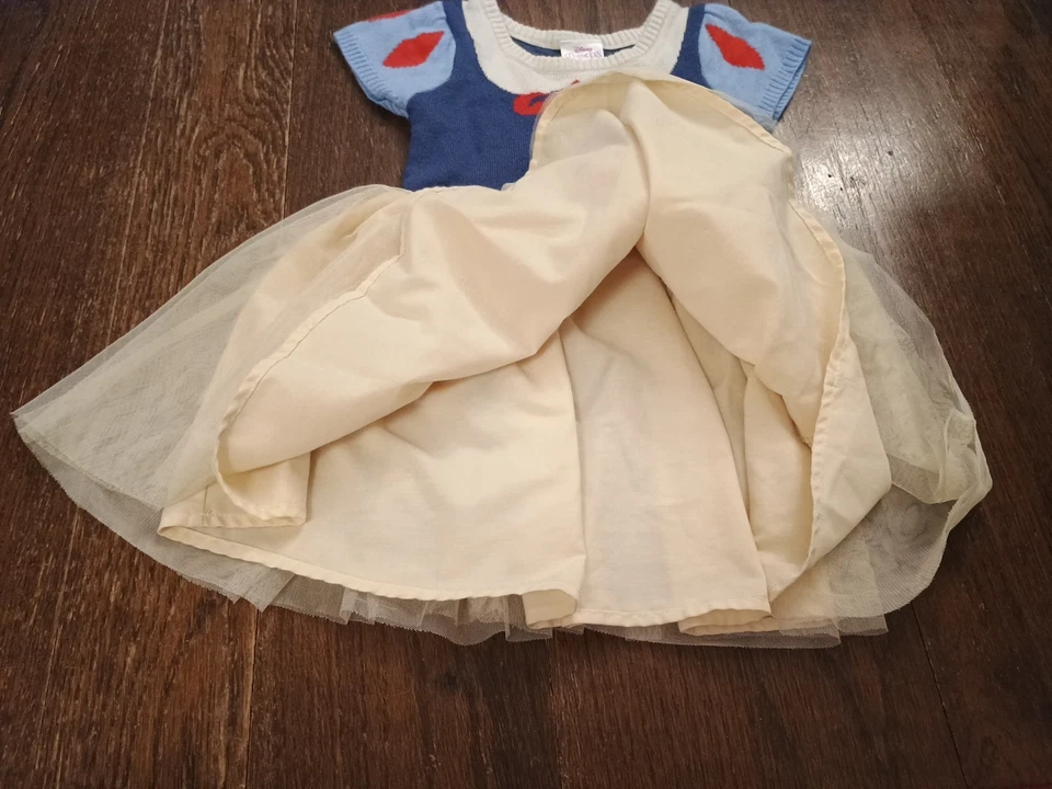 Disney Princess Snow White Knit Sweater Top Tulle Full Tutu Skirt Dress 4 T CUTE - Image 4 of 4