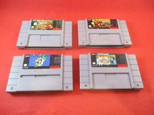 Super Mario World, All-Stars, Donkey Kong Country 1 & 2 Super Nintendo SNES game