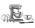 KitchenAid 5.5 Quart Bowl-Lift Stand Mixer W Extra Attachments & Bowl - Silver