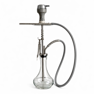Trompete Steampunk Industrial Shisha 80CM Full Set Edelstahl