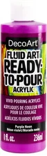 DecoArt FluidArt Ready-To-Pour Acrylic Paint 8oz-Neon Purple