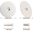 Three 2-5/8 In., Chrome Plated Hole Filler Plates For Door Knob/Deadbolt Holes — photo 2